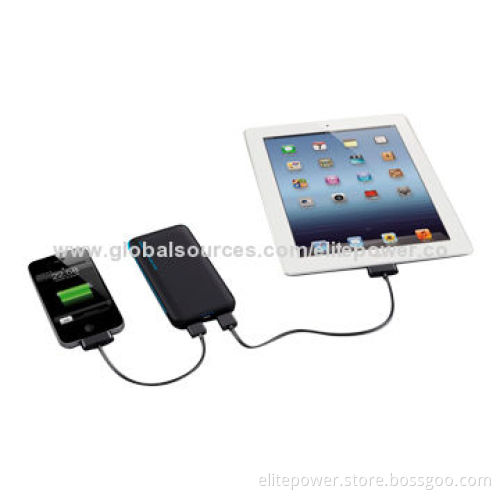 Dual USB Port Power Bank for iPhone, iPad, Samsung, HTC and Nokia, 5,000mAh CapacityNew